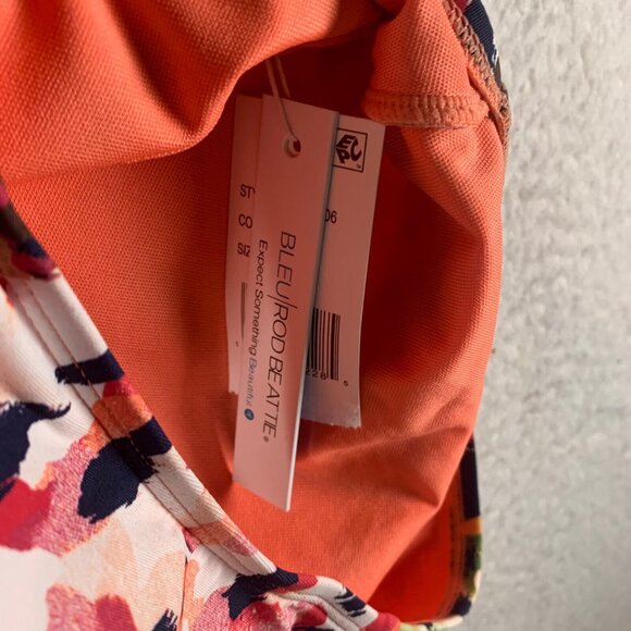 Bleu Rod Beattie Women's Animal Print Cap Sleeve One Piece Swimsuit Size 6 NWT - Picture 3 of 8